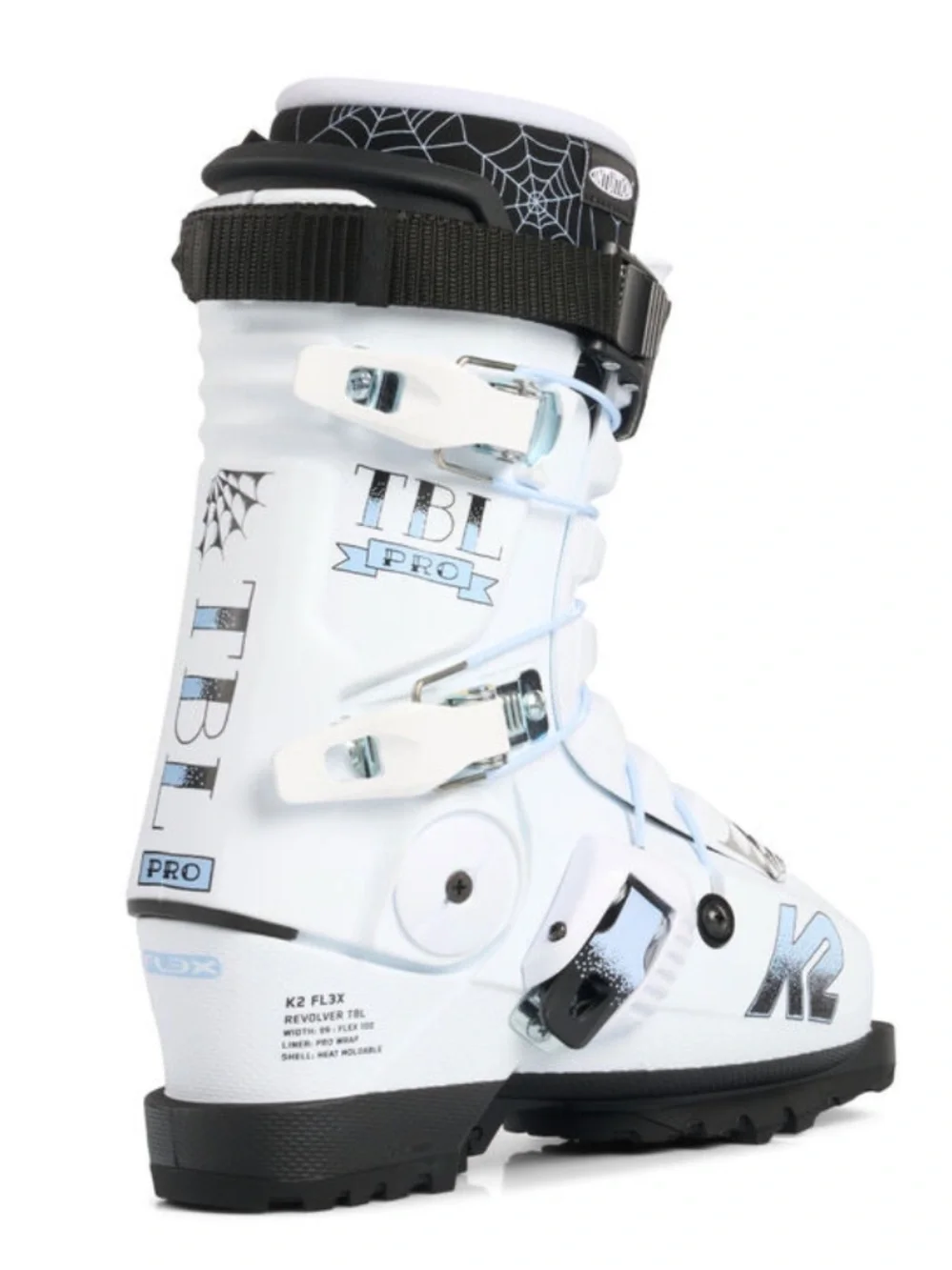K2 White Revolver TBL Pro Ski Boots